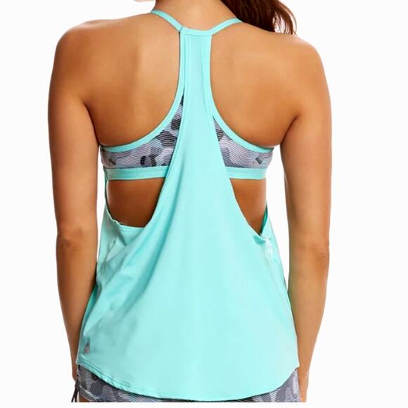 TYR Light Support Lavare Shea 2n1 Tankini Swim Top -Grey Mint - XS 0/2 - $50 - Picture 4 of 8